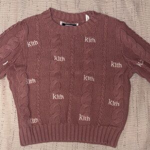 Kith Kids Cable Knit Sweater - Mauve size 3